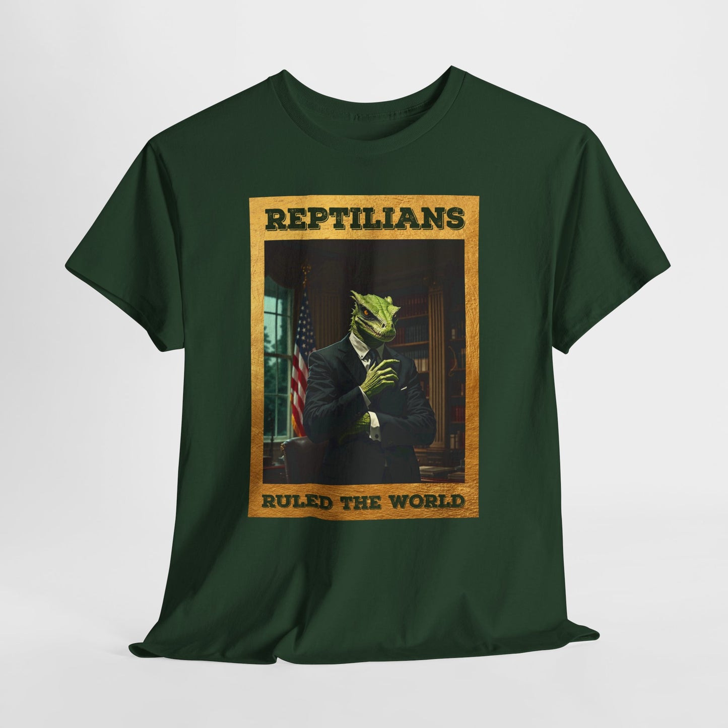 Reptilians Ruled the World Shirt - Reptilian Meme Satire Tee