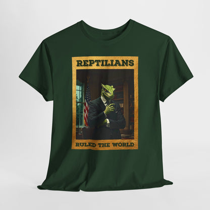 Reptilians Ruled the World Shirt - Reptilian Meme Satire Tee