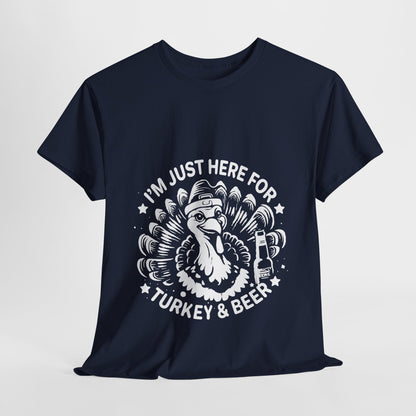 Turkey and Beer T-Shirt - Funny Thanksgiving Drinking Tee