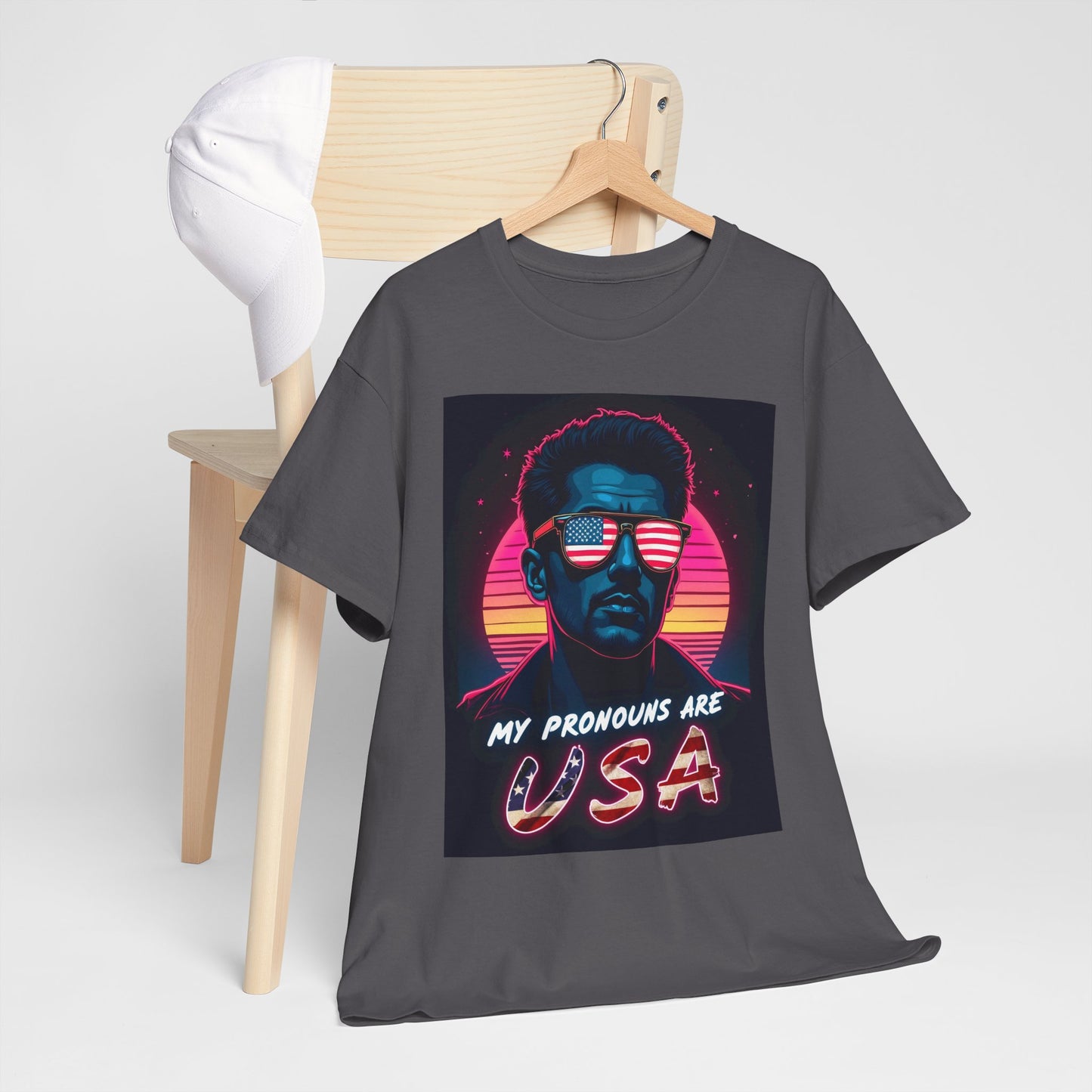 My Pronouns Are USA T-Shirt - Bold Patriotic Funny Conservative Tee