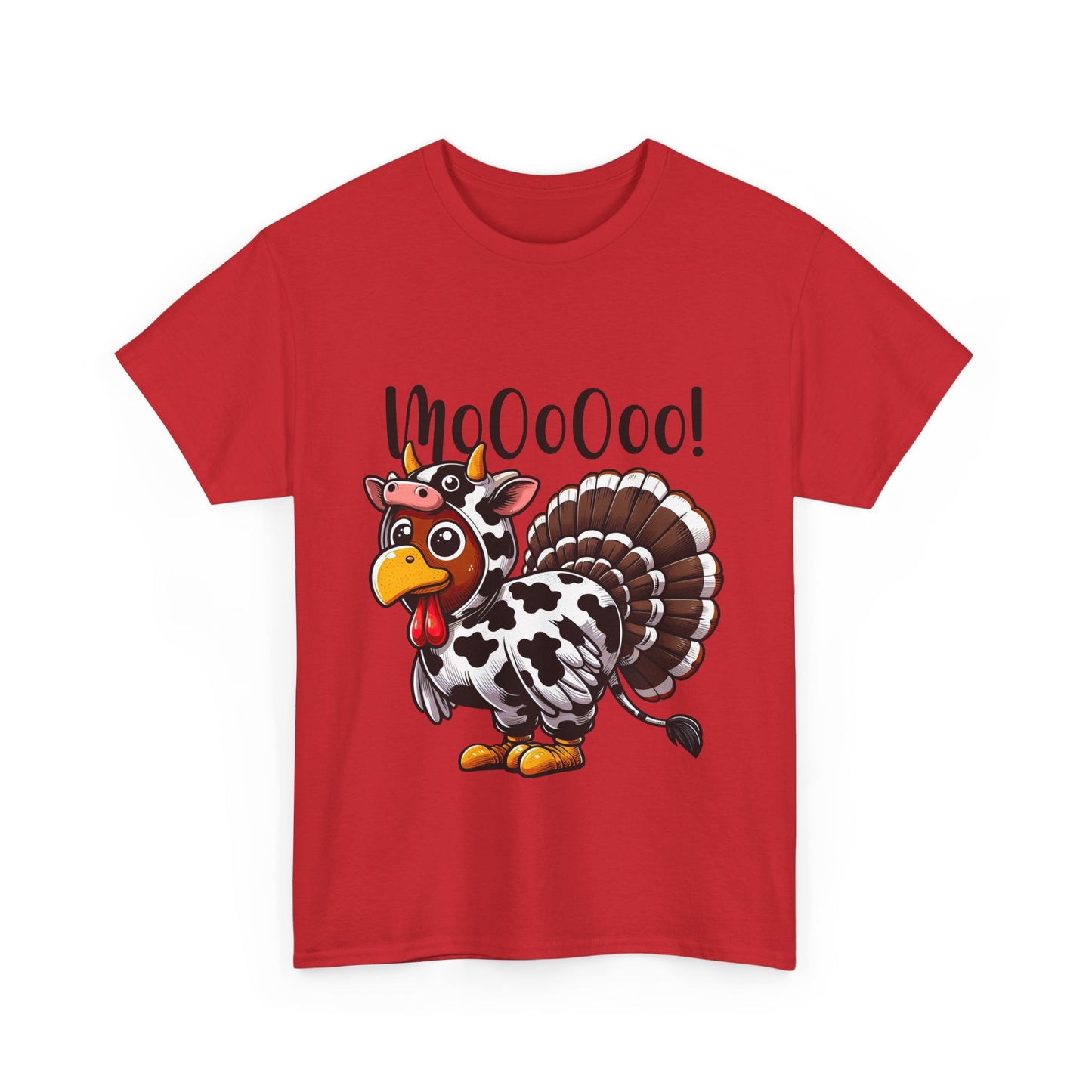 Turkey Moo T-Shirt - Funny Thanksgiving Cow Costume Tee