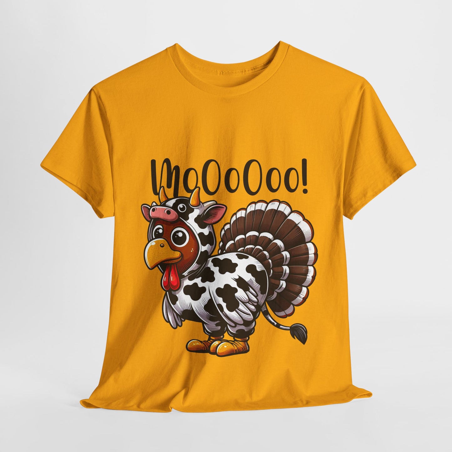 Turkey Moo T-Shirt - Funny Thanksgiving Cow Costume Tee