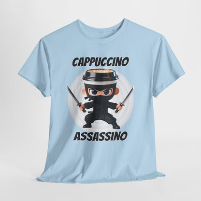 Cappuccino Assassino Shirt – Funny Coffee Ninja Tee for Caffeine Lovers