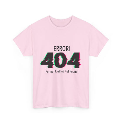 404 Error T-Shirt - Formal Clothes Not Found Glitch
