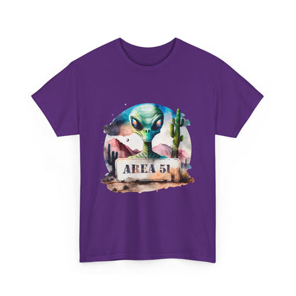 Area 51 Alien Shirt - Watercolor UFO Desert Tee, Roswell Sci-Fi Aesthetic T-Shirt