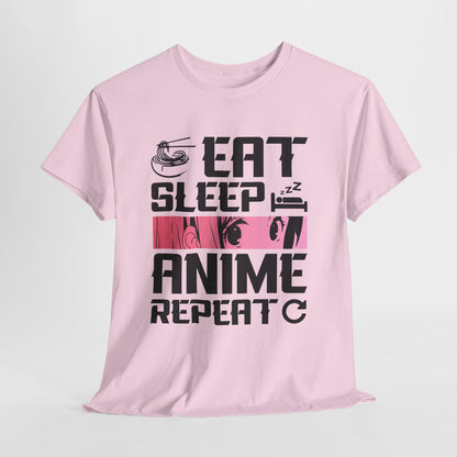Eat Sleep Anime Repeat Shirt - Otaku Routine Tee