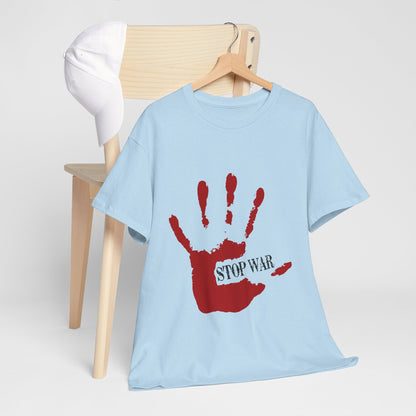 Stop War Handprint Shirt - Peace Protest Tee