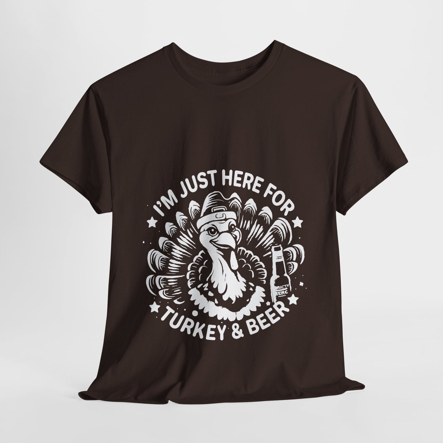 Turkey and Beer T-Shirt - Funny Thanksgiving Drinking Tee