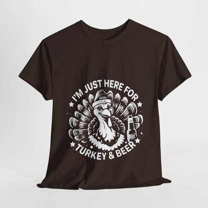 Turkey and Beer T-Shirt - Funny Thanksgiving Drinking Tee