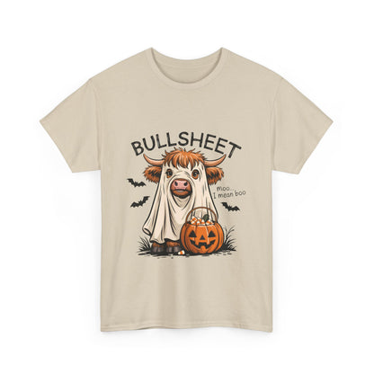 Funny Highland Cow Halloween T-Shirt - Ghost Costume Cow Tee