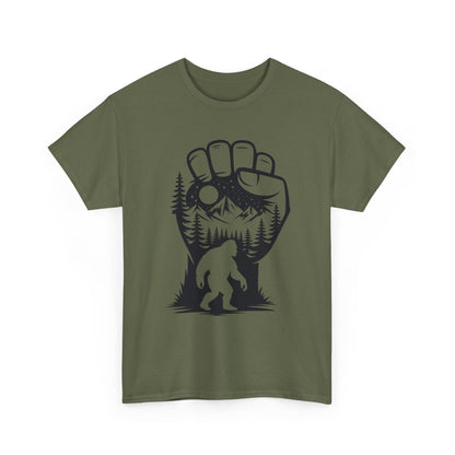 Bigfoot Forest Silhouette T-Shirt - Sasquatch Mountain Tee