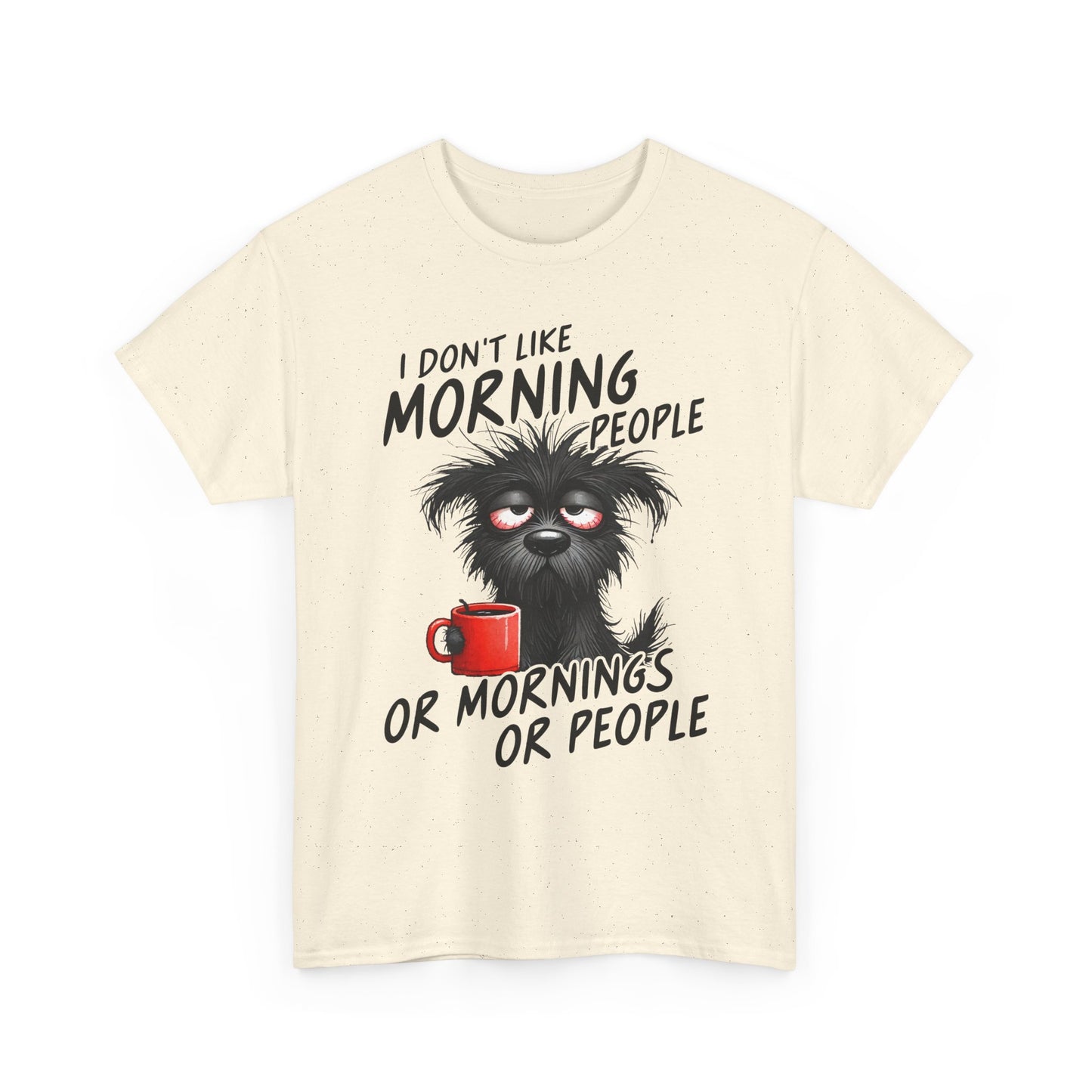 Grumpy Morning Dog T-Shirt - Funny Coffee Tee