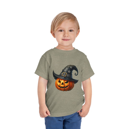 Witch Hat Pumpkin Kids T-Shirt - Smiling Jack O' Lantern Toddler Tee