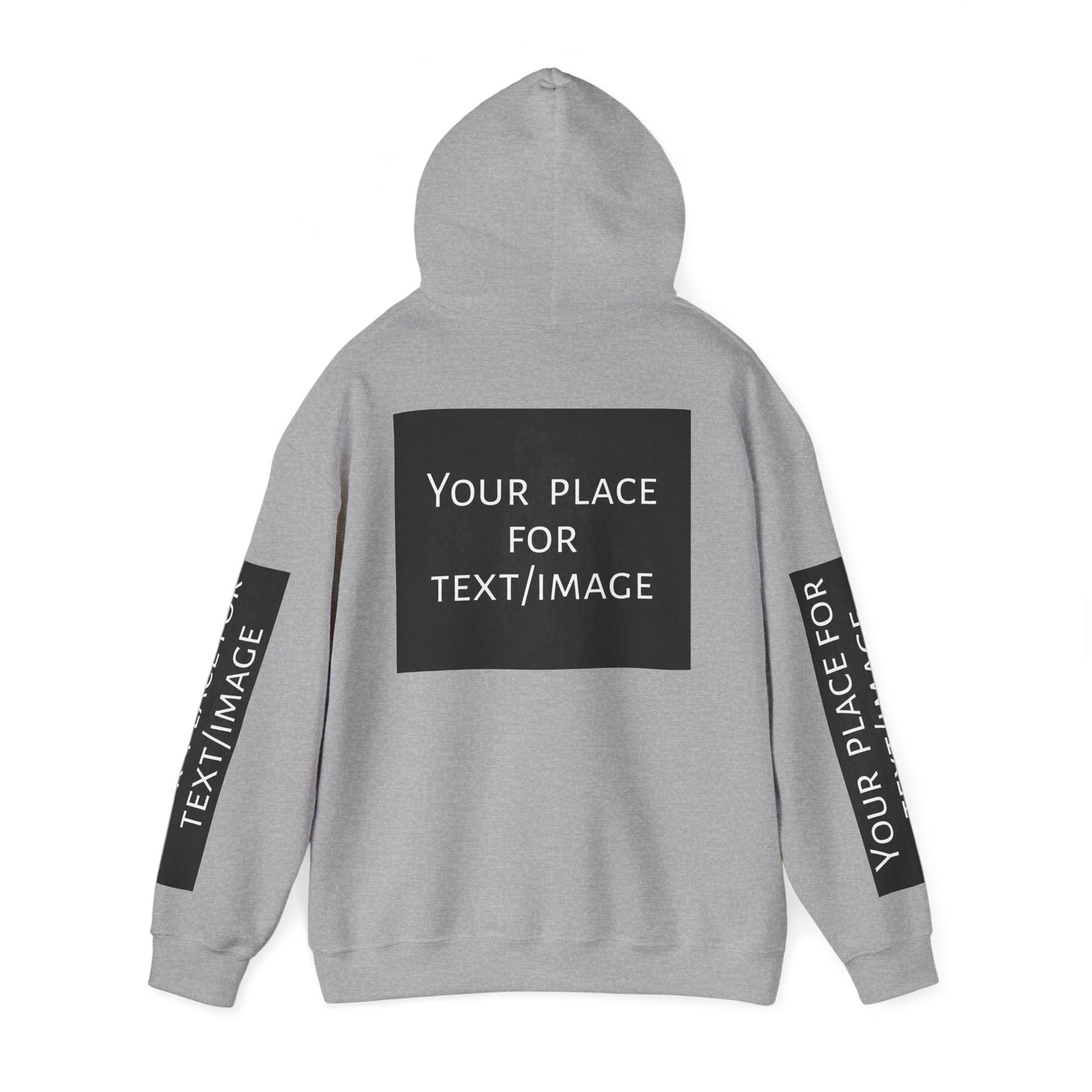 Bluza z kapturem z nadrukiem lub obrazkiem – personalizowana bluza z 4 stron, pomysł na prezent, nadruk z przodu, z tyłu i na rękawach, unisex