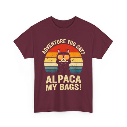 Alpaca My Bags T-Shirt - Funny Llama Travel Retro Sunset Tee