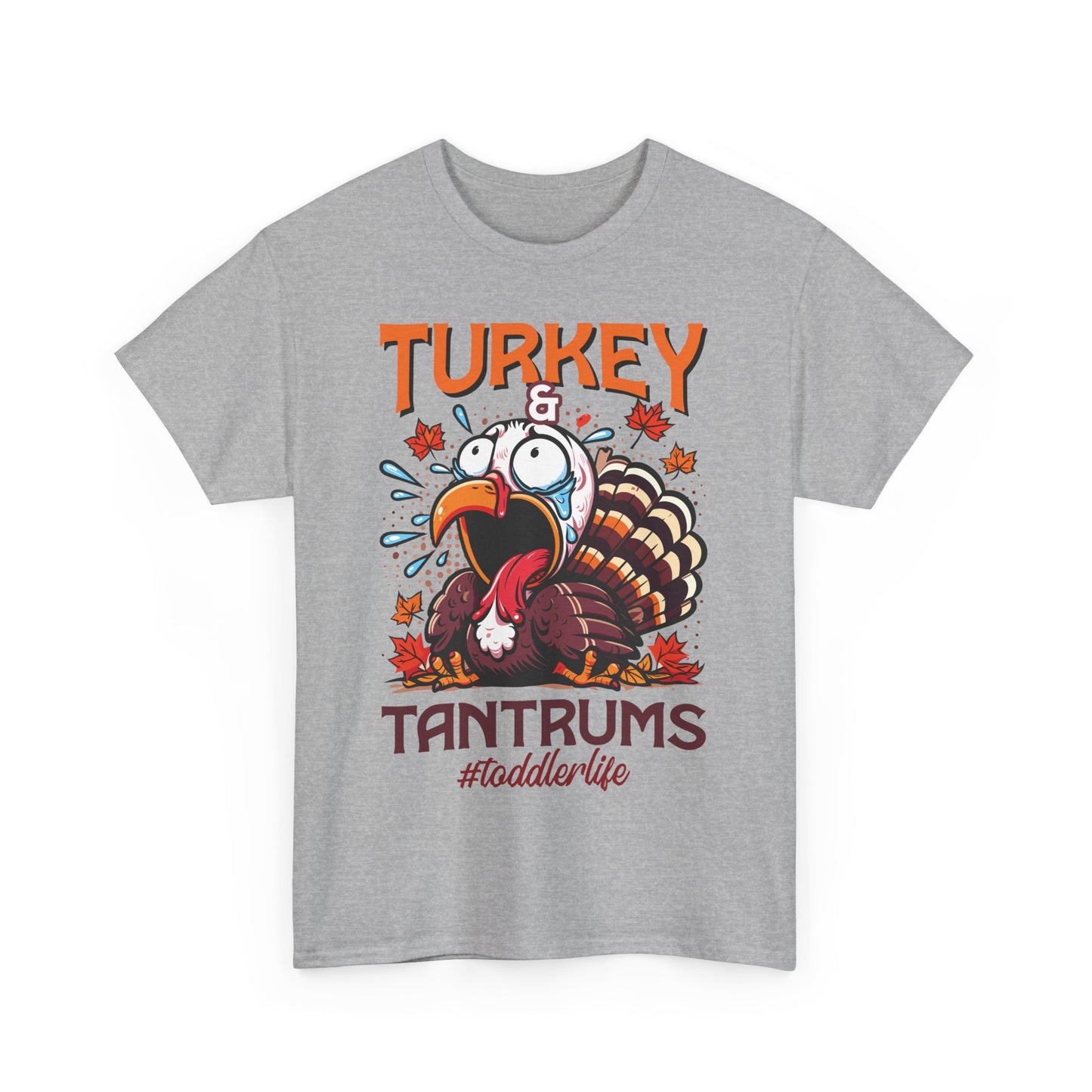 Turkey and Tantrums T-Shirt - Funny Thanksgiving Toddler Life Tee