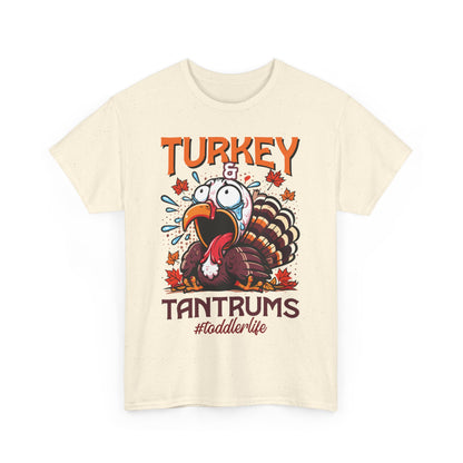 Turkey and Tantrums T-Shirt - Funny Thanksgiving Toddler Life Tee