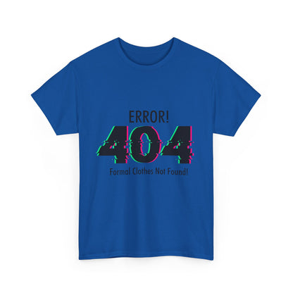 404 Error T-Shirt - Formal Clothes Not Found Glitch