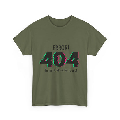 404 Error T-Shirt - Formal Clothes Not Found Glitch