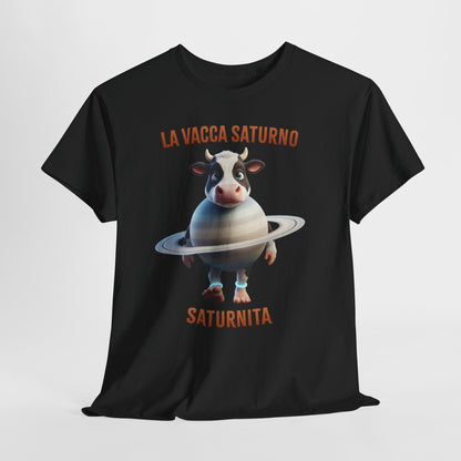La Vacca Saturno Shirt – Cute Saturn Cow Funny Space Meme Tee