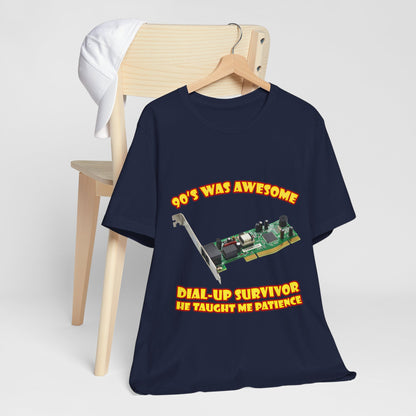 Koszulka Dial-Up Survivor - Nauczył mnie cierpliwości Modem
