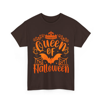 Queen of Halloween T-Shirt - Gothic Spider Web Crown Tee
