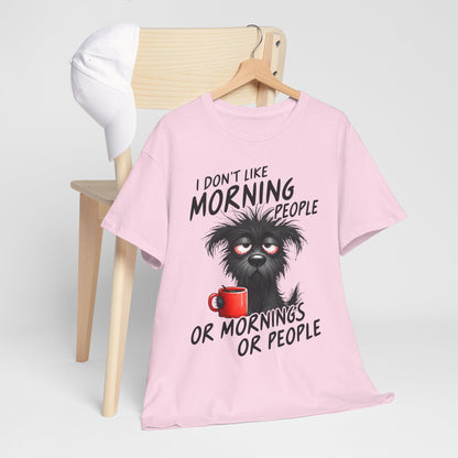Grumpy Morning Dog T-Shirt - Funny Coffee Tee