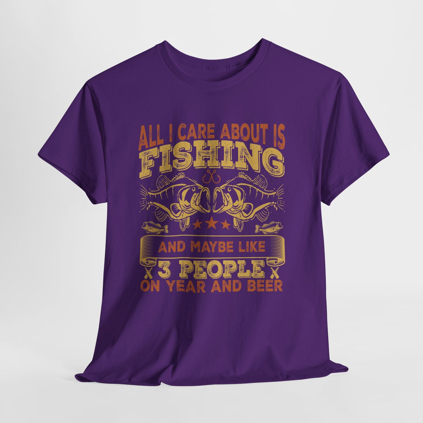 All I Care About Is Fishing T-Shirt - Funny Angler Tee