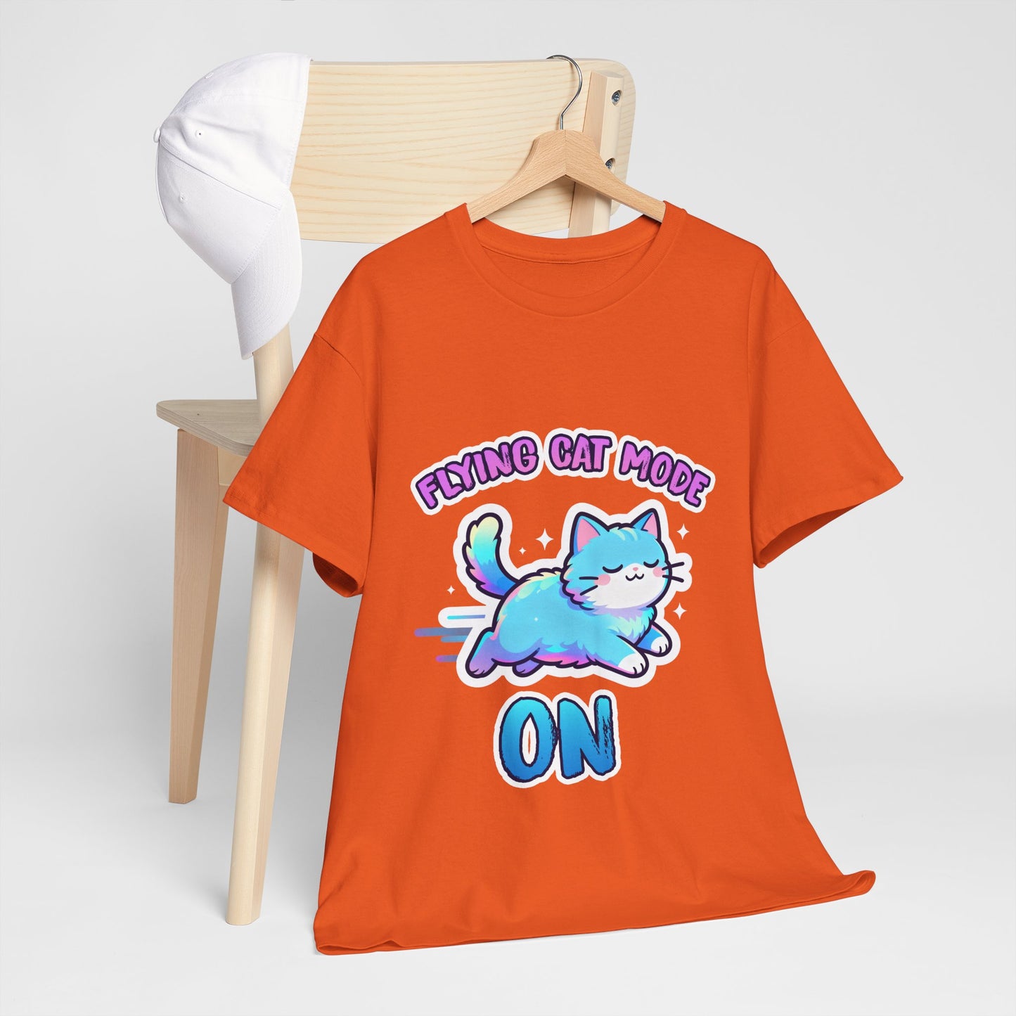 Flying Cat Mode Shirt – Kawaii Pastel Kitty Zoomies Tee