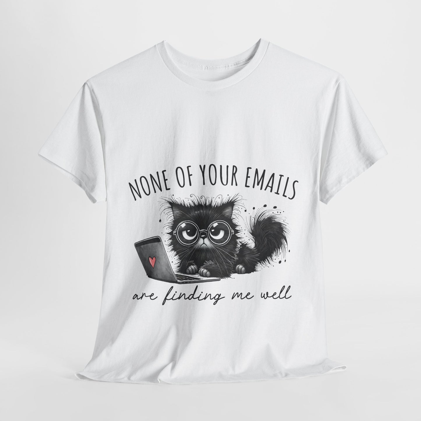 Work From Home Grumpy Cat T-Shirt - None of Your Emails Tee
