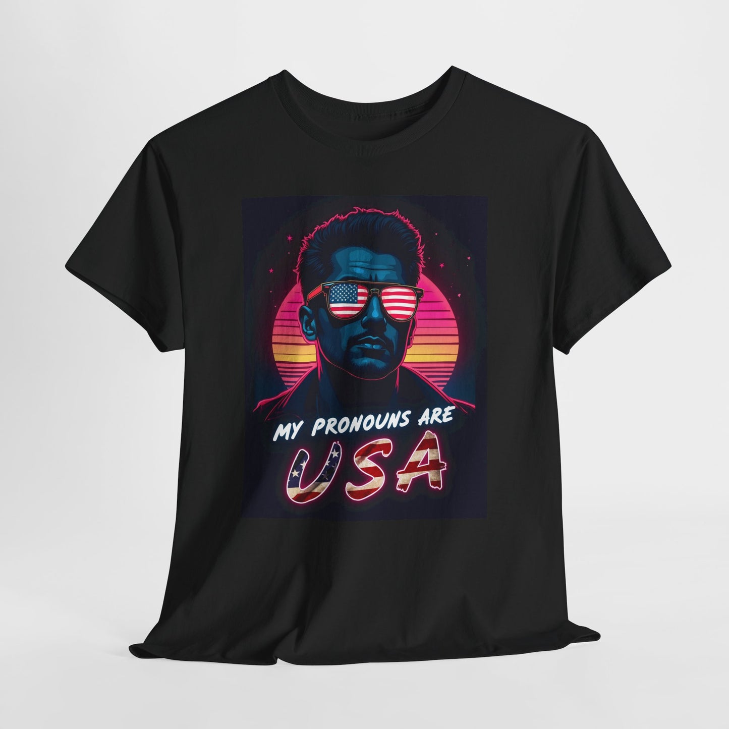 My Pronouns Are USA T-Shirt - Bold Patriotic Funny Conservative Tee