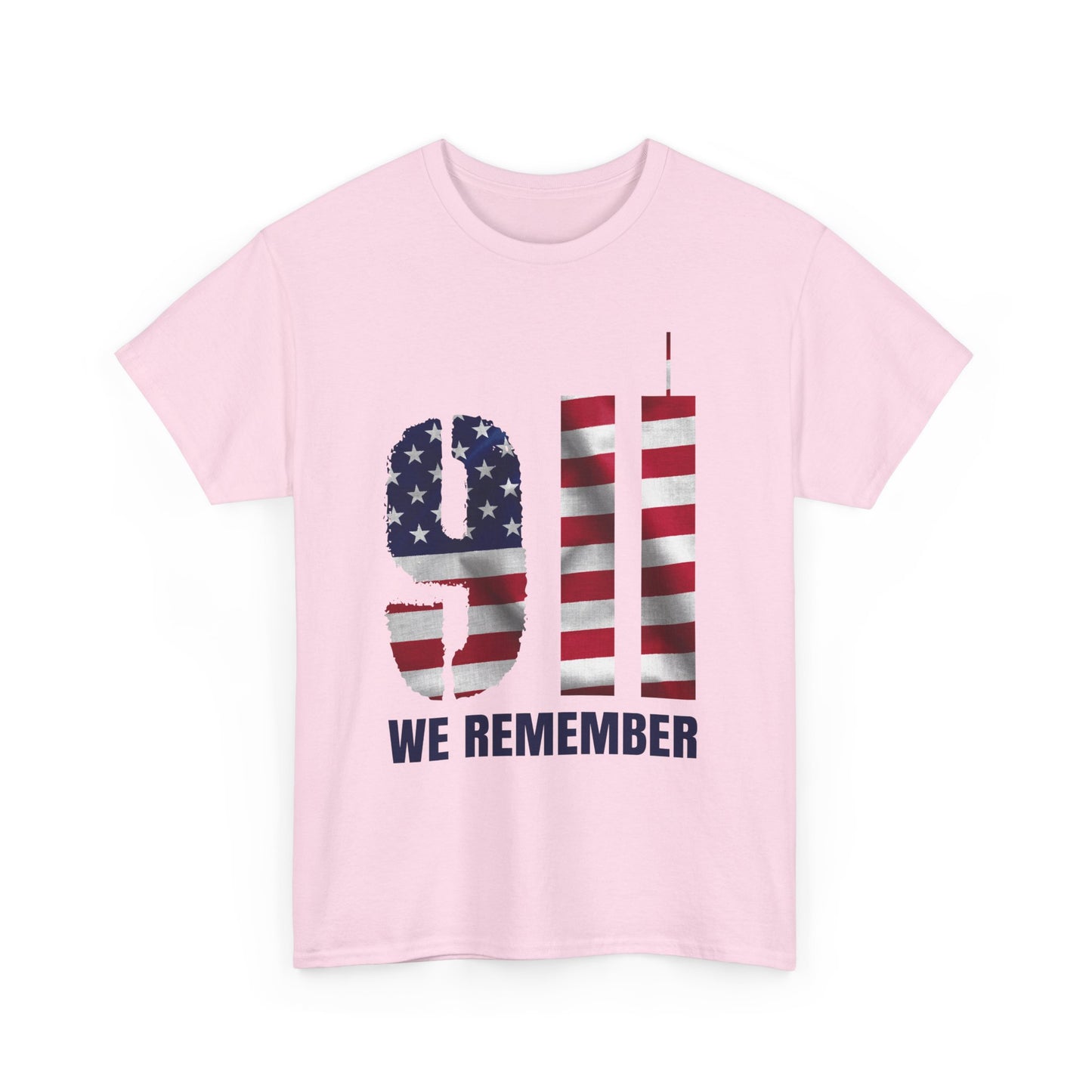 9/11 We Remember T-Shirt - American Flag Twin Towers Memorial Tee