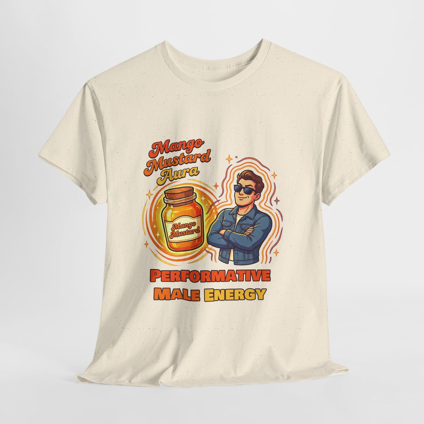 Mango Mustard Aura Shirt – Performative Male Energy Meme Tee
