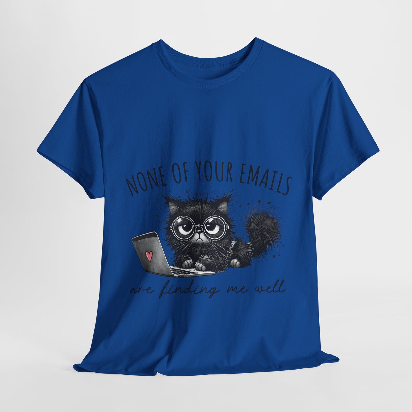 Work From Home Grumpy Cat T-Shirt - None of Your Emails Tee