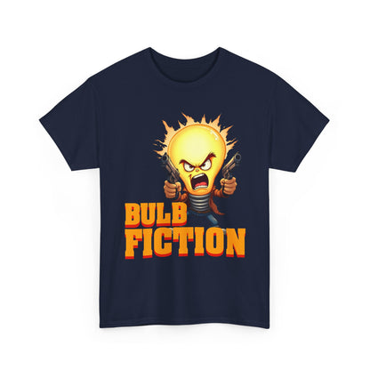 Bulb Fiction Shirt – Funny Movie Parody Tee, Pulp Fiction Lamp Cartoon t-Shirt