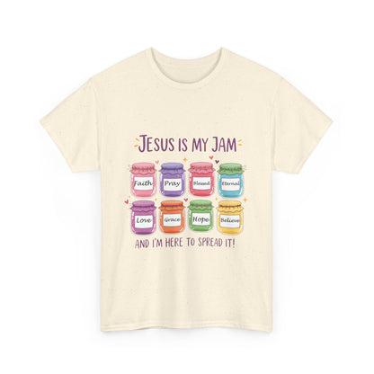 Jesus Is My Jam Shirt - Cute Christian Pun T-Shirt, Faith and Love Graphic Tee, Religious Humor Gift for Women & Men