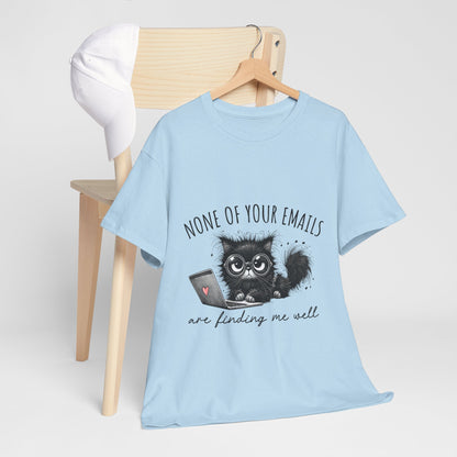 Work From Home Grumpy Cat T-Shirt - None of Your Emails Tee
