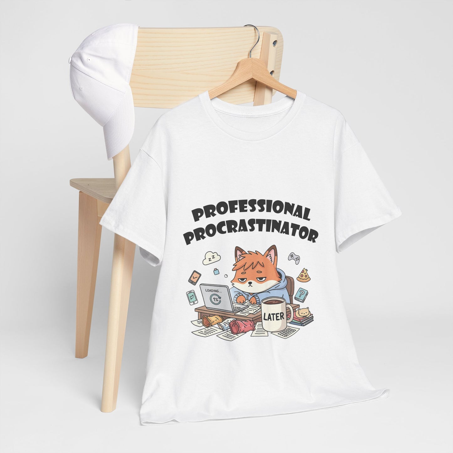 T-Shirt für professionelle Aufschieber – Lustiges Kawaii-Katzen-Pastell-T-Shirt
