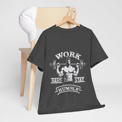 Work Hard Stay Humble Gym Shirt - Motivational Tee