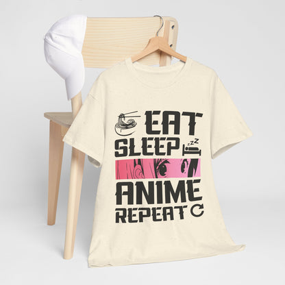 Eat Sleep Anime Repeat Shirt - Otaku Routine Tee