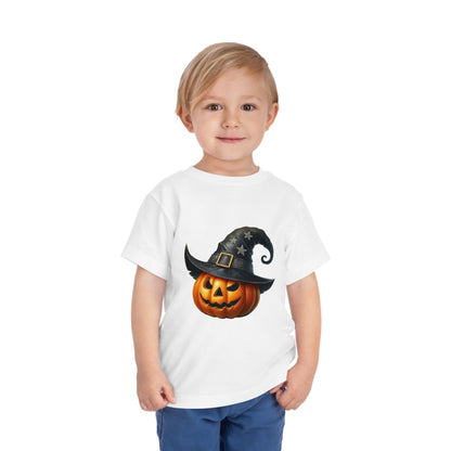Witch Hat Pumpkin Kids T-Shirt - Smiling Jack O' Lantern Toddler Tee