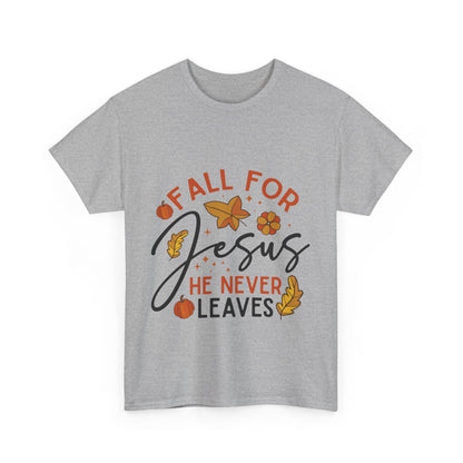 Fall For Jesus T-Shirt - Christian Faith Thanksgiving Autumn Pumpkin Tee