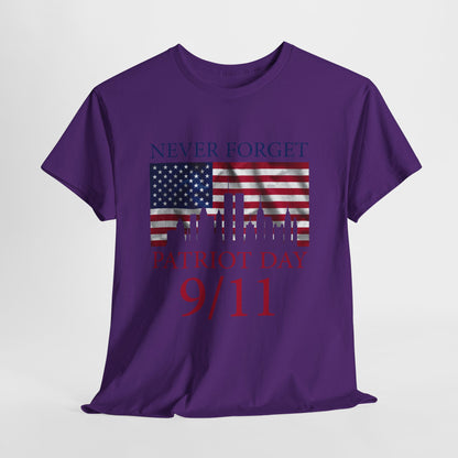 Patriot Day 9/11 T-Shirt - Never Forget American Flag NYC Memorial Tee