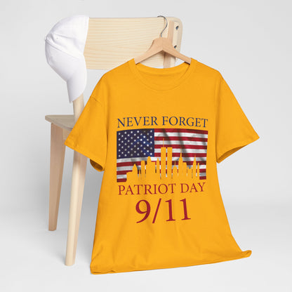 Patriot Day 9/11 T-Shirt - Never Forget American Flag NYC Memorial Tee