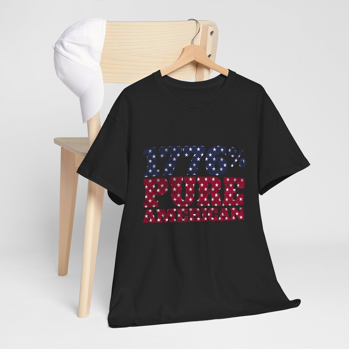 1776 Pure American T-Shirt - Vintage Patriotic USA 4th of July Tee