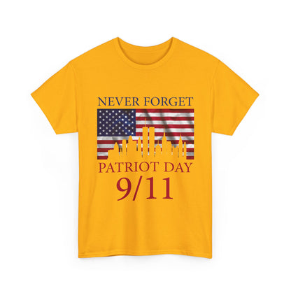 Patriot Day 9/11 T-Shirt - Never Forget American Flag NYC Memorial Tee