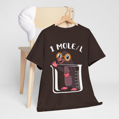 1 MOLE/L Shirt - Funny Chemistry Pun Tee, Science Nerd Gift