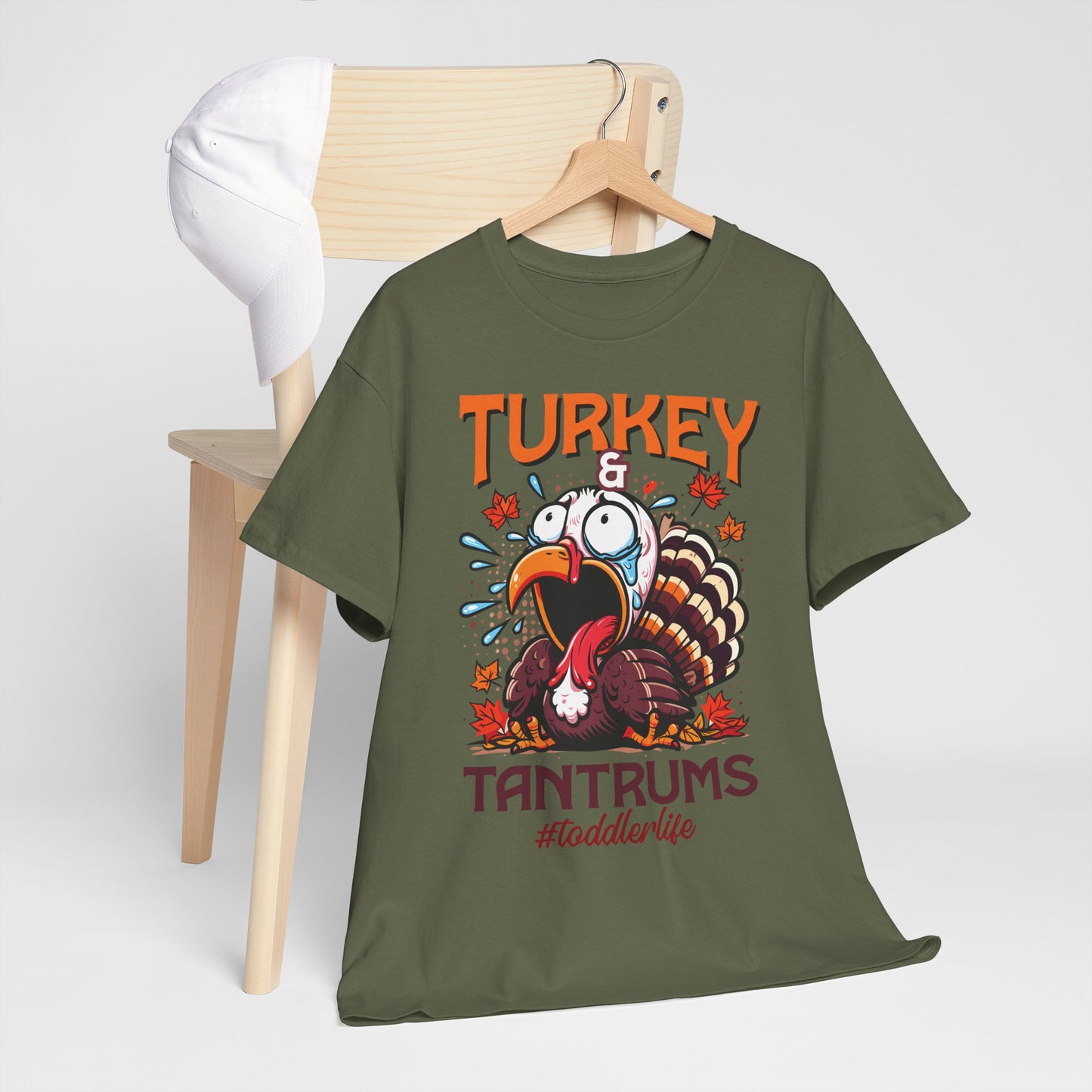 Turkey and Tantrums T-Shirt - Funny Thanksgiving Toddler Life Tee