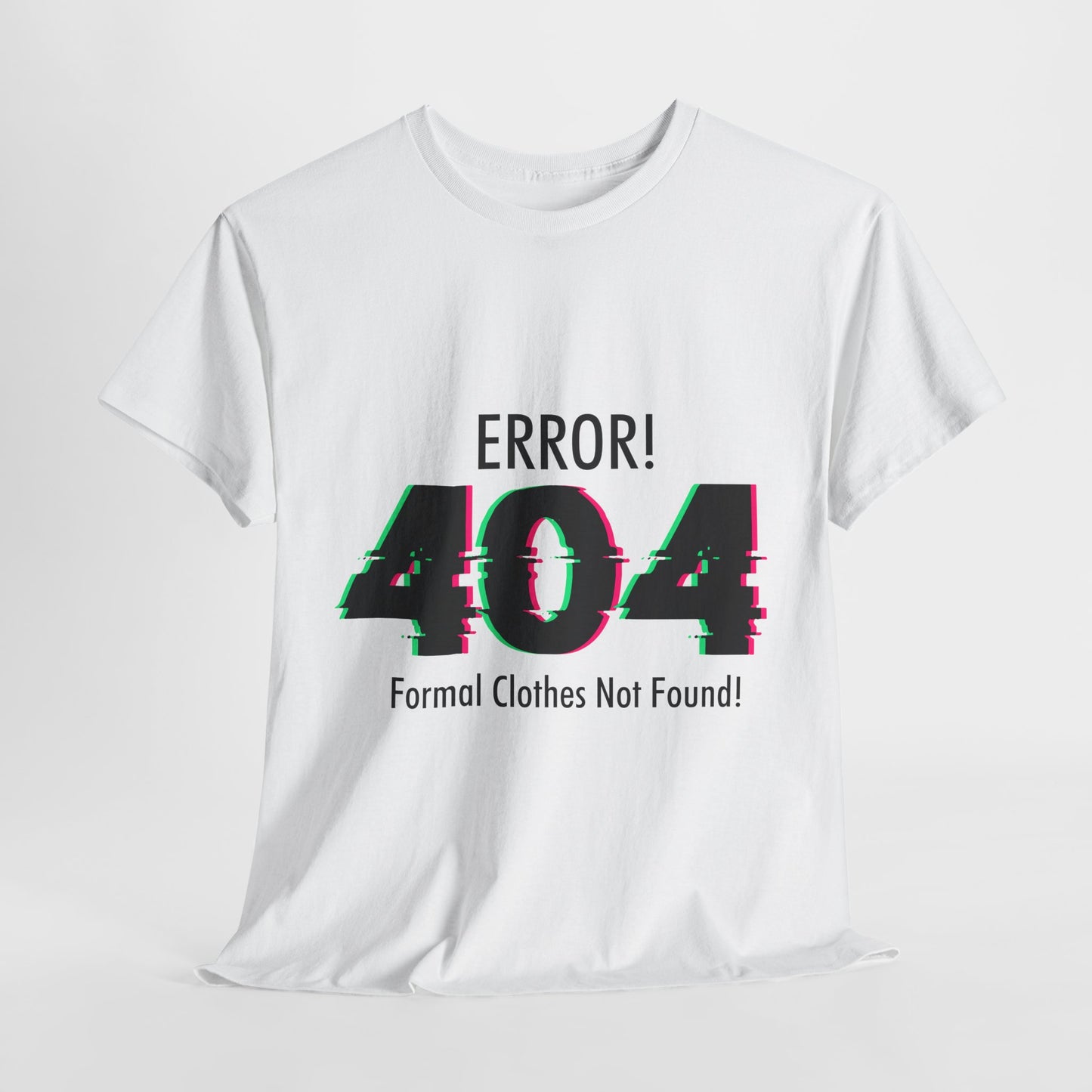 404 Error T-Shirt - Formal Clothes Not Found Glitch