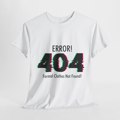 404 Error T-Shirt - Formal Clothes Not Found Glitch